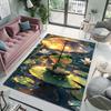 Multiple Sizes Frog with Umbrella On Lily Pad Print Carpet Rug for Living Room Bedroom Sofa Doormat Home Decor Non-slip Mat