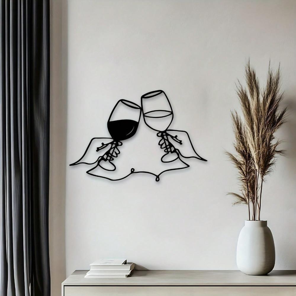 Handmade Metal Wall Art Wine Theme Iron Sculpture Grape Design Home Decor Gift