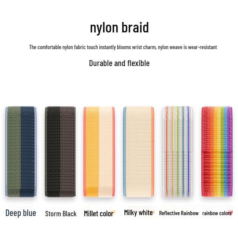 

Nylon Loop Velcro Strap for Apple Watch and Huawei GT5