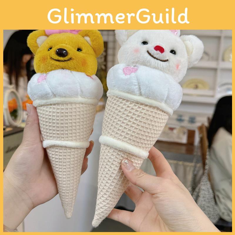 Butter Cute Bear Ice Cream Plush Animal Pp Cotton Fill Gift For Children