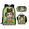 School bag new three-piece meal bag pencil bag student baby backpack cute versatile portable
