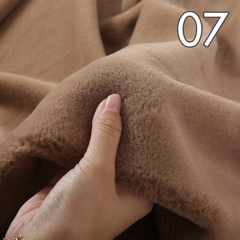 Tissu Peluche Super Doux Polyester Imitation Fourrure de Lapin Rex Épais 50*50cm Pour Fond d'Étalage Comptoir Vêtements de Poupée