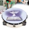 Tambourine Double Row Metal Jingle Handheld Percussion for Church Party20cm
