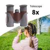 8x Magnification Kids Binoculars Foldable Design Adjustable Focus Outdoor Toy Plastic Texture for Bird Watching Hiking