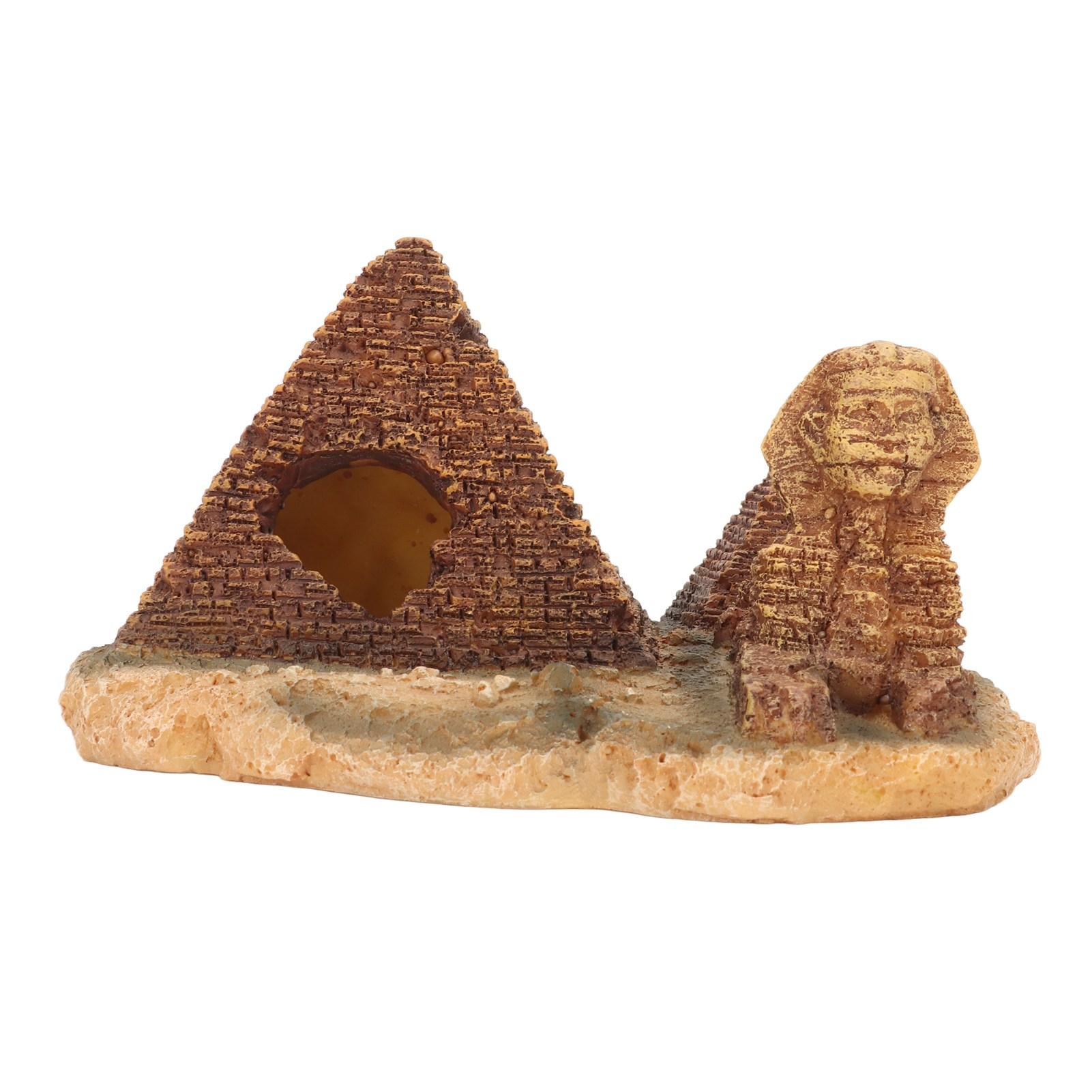 

Декор-пирамида для аквариума, реалистичная безопасная смола, пирамида-укрытие для аквариумных рыб, украшение для аквариума