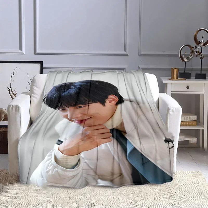 Korean Drama Our Beloved Summer Series Printed Blankets Choi Woo-shik Kim Da Mi Print Flannel Blanket Tv Show Quilt Fans Gift