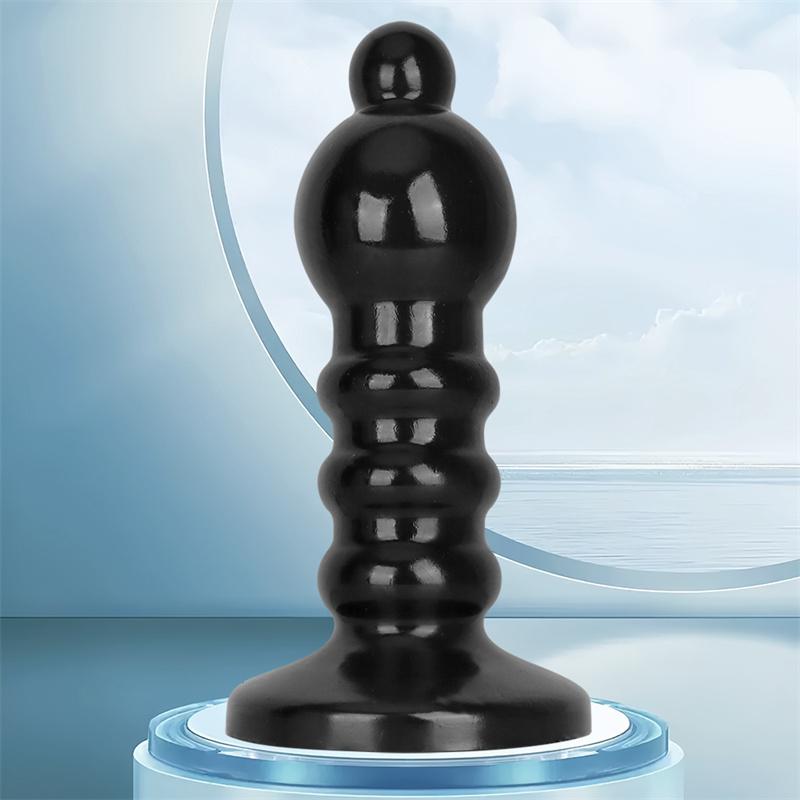 Black Pull Beads 9.5cm Giant Big Head Dildo Anal Plug Fisting Adult Products