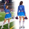 Halloween Cheerleader Costume Set With Polyester Fabric For Cosplay And Themed Events