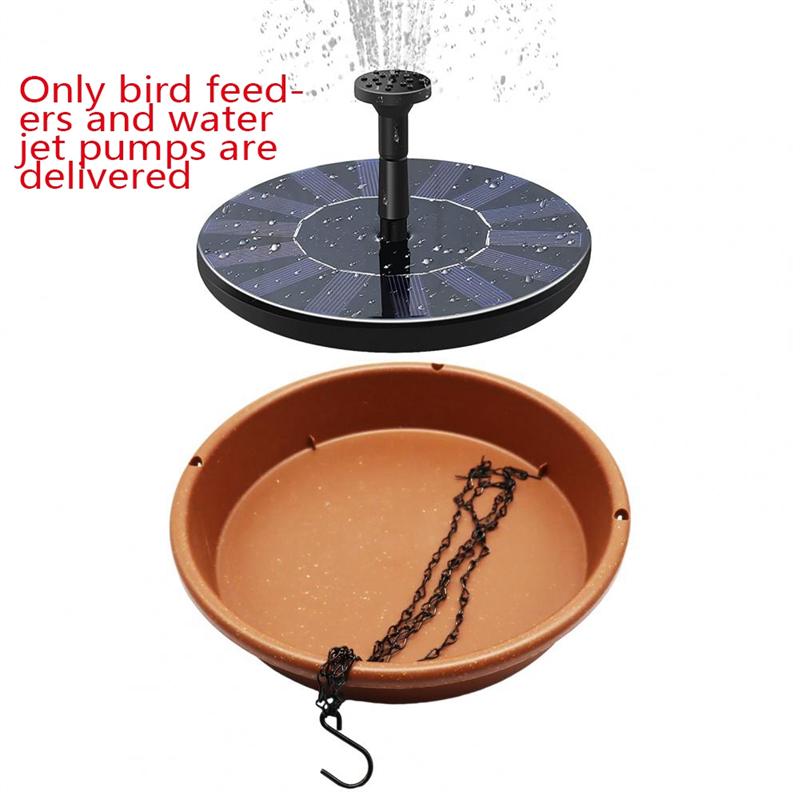 AD23-Water Feeder Hangable Sturdy Bird Solar Sprinkler Pedestal Bird Bath Fountain