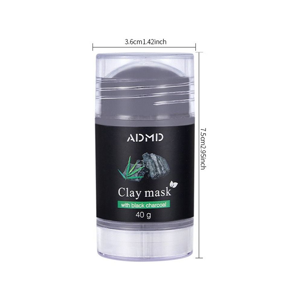 2pcs Deep Adsorption Bamboo Charcoal Mud Mask Stick Oil Absorbing Pore Refining Blackhead Mud Mask Blackhead Removal