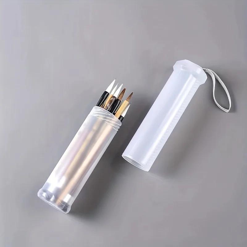 1pc Storage box, retractable plastic pen holder box, portable calligraphy and painting storage bucket, storage box tool