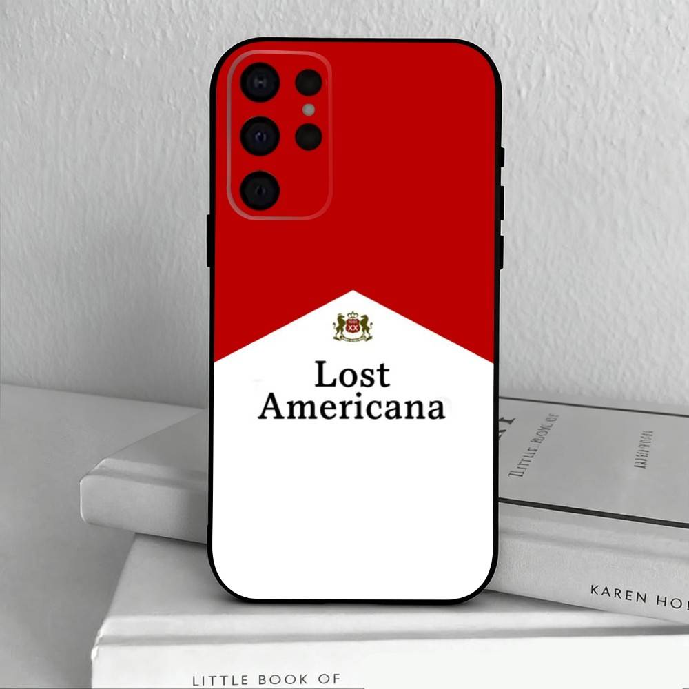 M-MGK L-Lost A-Americana Cool Phone Case For Samsung S25,24,23,22,30,21,10,9,Ultra,Plus,Lite,FE,4,5 G Soft Black Case