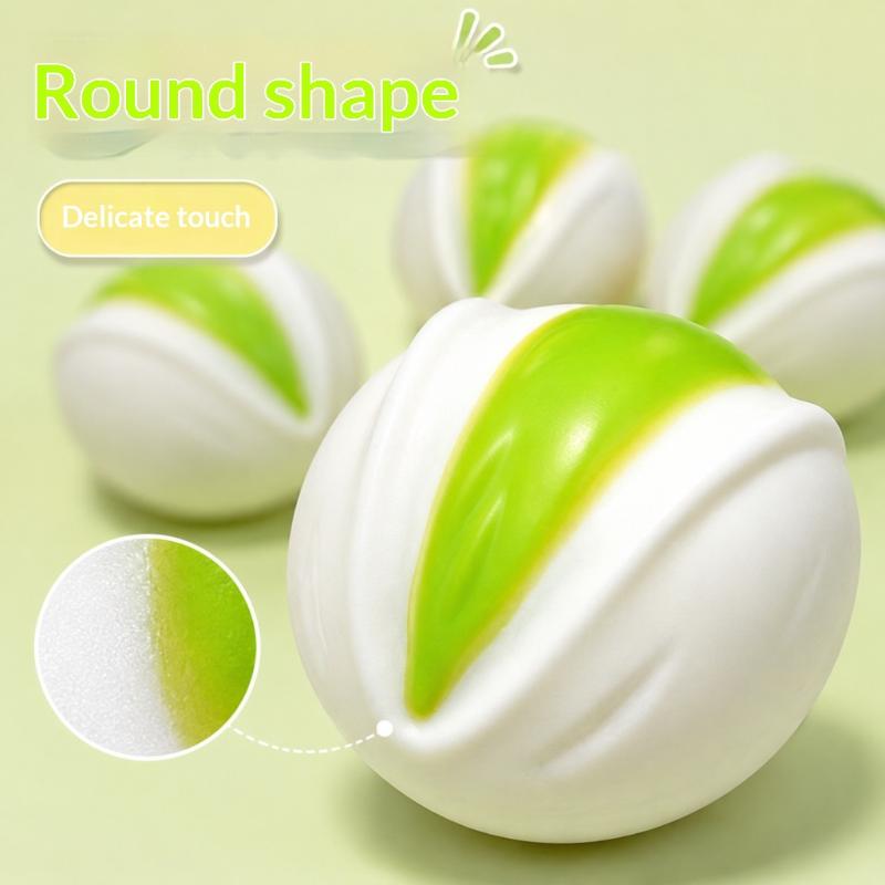 Pistachio Squeeze Stress Ball Toy Crunchy Squeeze Toy Round Blocks Filled Asmr Anti Stress Release Hand Relax Gift Toy