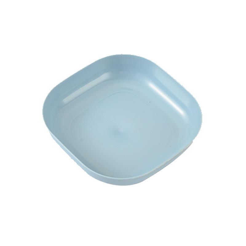 

Экологичная тарелка для костей из пшеничной соломы с основанием, квадратная глубокая тарелка для дома и обеда 13.2cm Dish синий