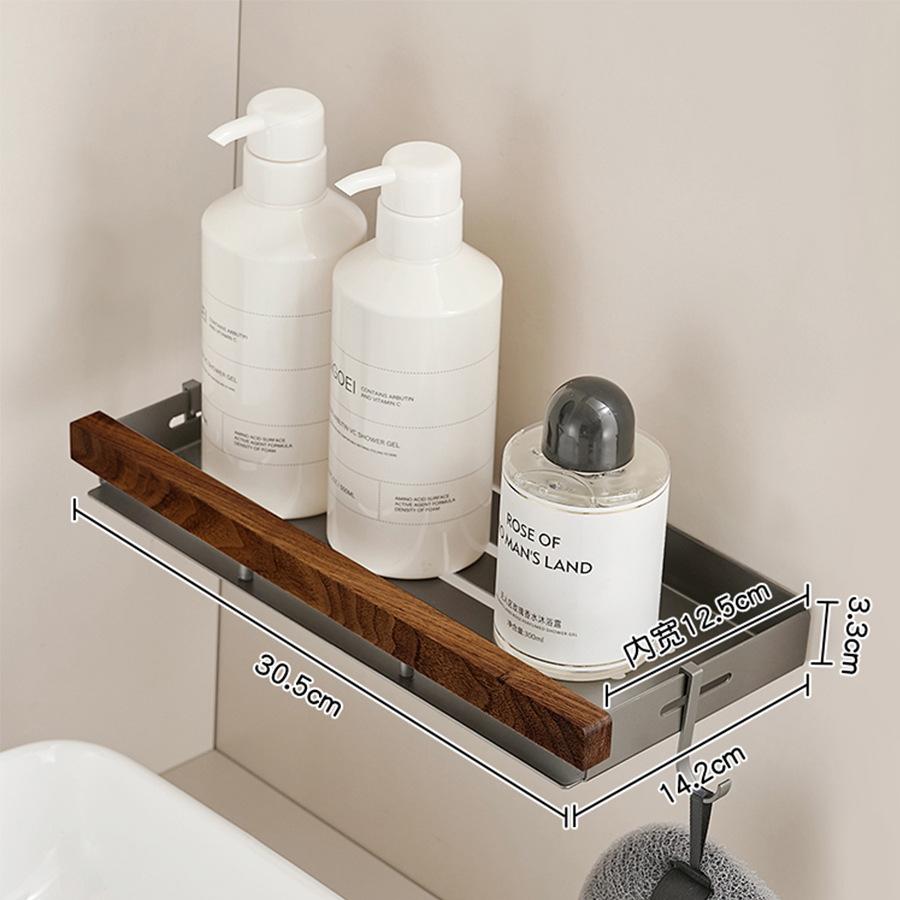 Black walnut bathroom storage rack storage rack perforated washbasin wall mounted tripod bathroom accessories corner shelf