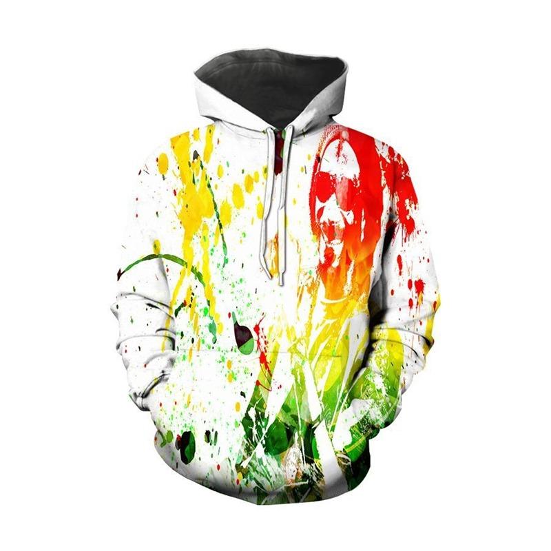 Felpe con Cappuccio Fantasia Colorata Divertente per Uomo Donna Autunno Manica Lunga Pullover Felpa con Cappuccio Stampata 3D Streetwear Casual Abbigliamento Uomo Y2k