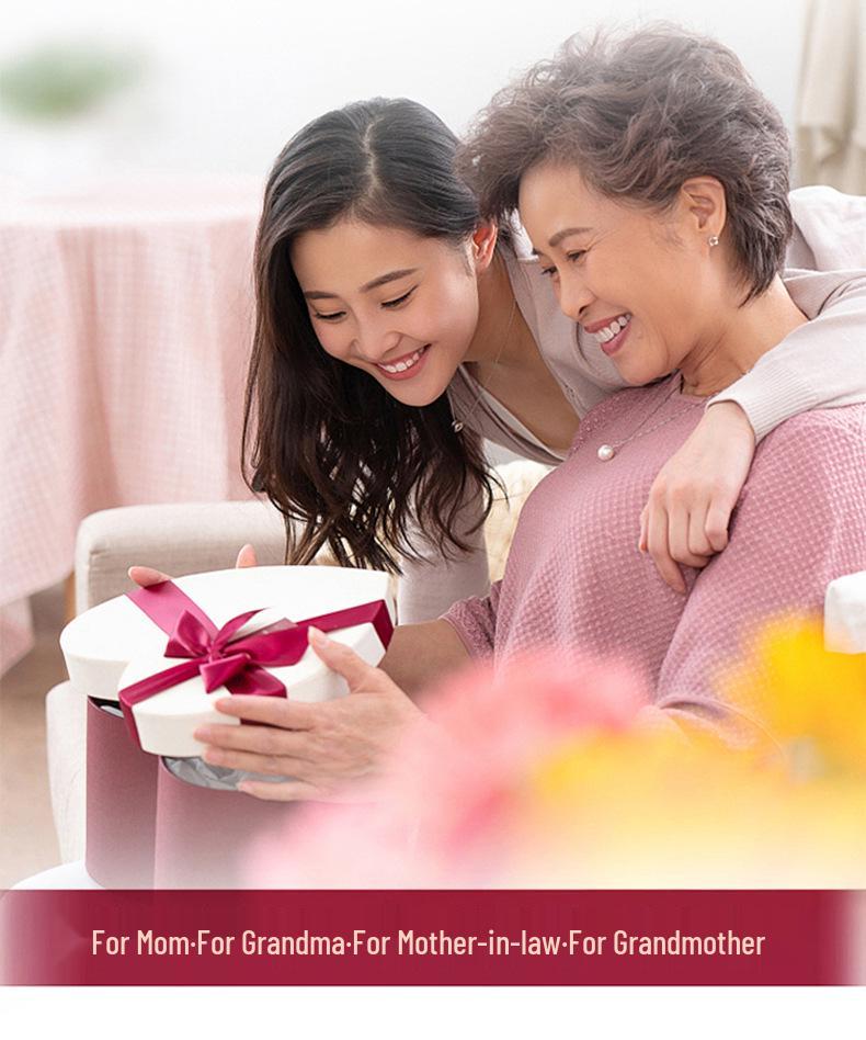 2026 Spring Embroidered Knit Sweater for Middle-aged & Elderly Women - Soft, Loose Button-up Top