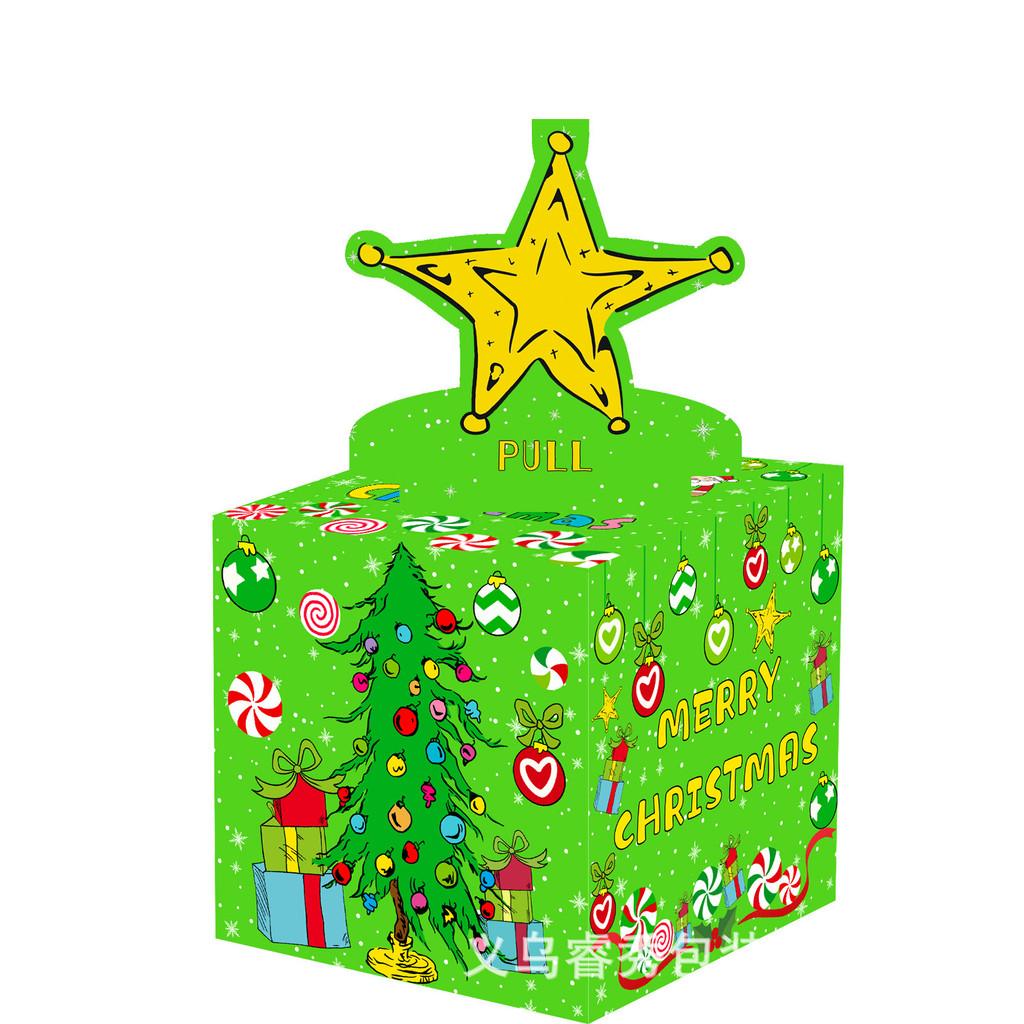 Gift Christmas Scene Box With Gold Star For Festive Gift Giving Celebration And