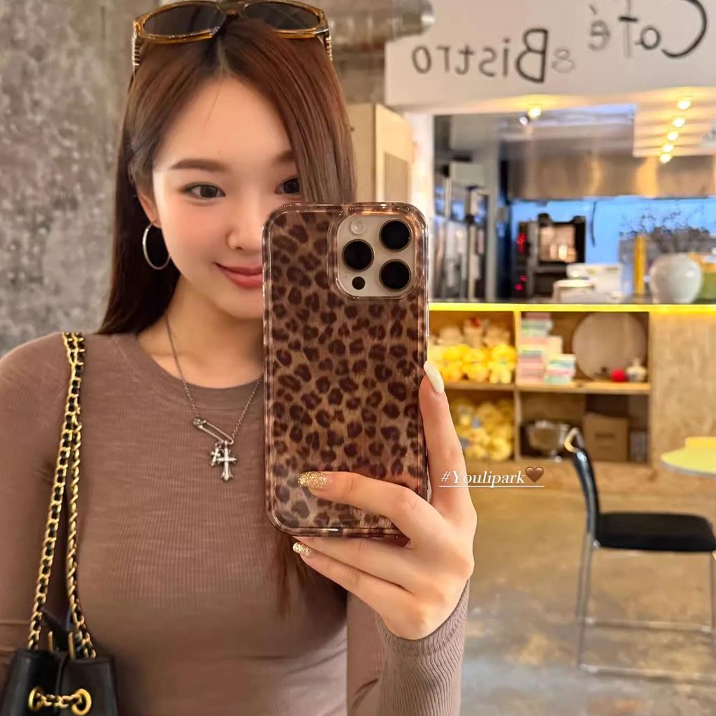 INS High-end Stylish Brown Leopard Phone Case for Xiaomi Redmi 15 14C 13 12 A3 A2 A1 10 10C 9 8 K60 K40 Plus Ultra 4G 5G Cover