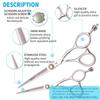 SANGELAR 5.5 Inch 6 Inch Pet Scissors Pup Scissors Tedy Cat Pet Grooming Tools Pet Eyelash Moustache Scissors Trim Face Wool Cutting Scissors