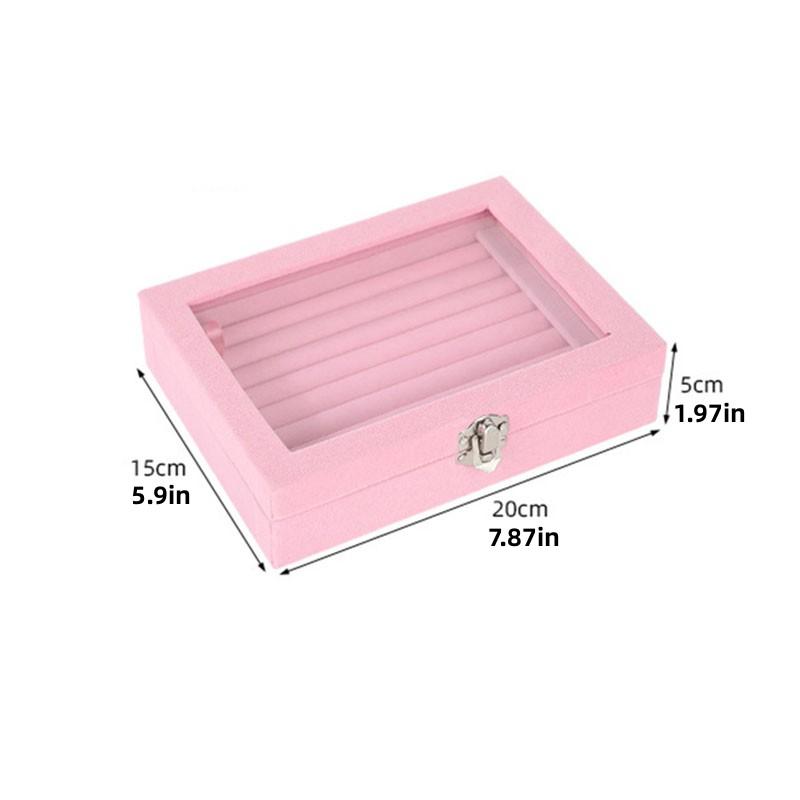 Stylish and Luxurious Jewelry Storage Box, Flannel Jewelry Storage Box for Rings, Earrings, Necklaces and Bracelet Storage Boxes