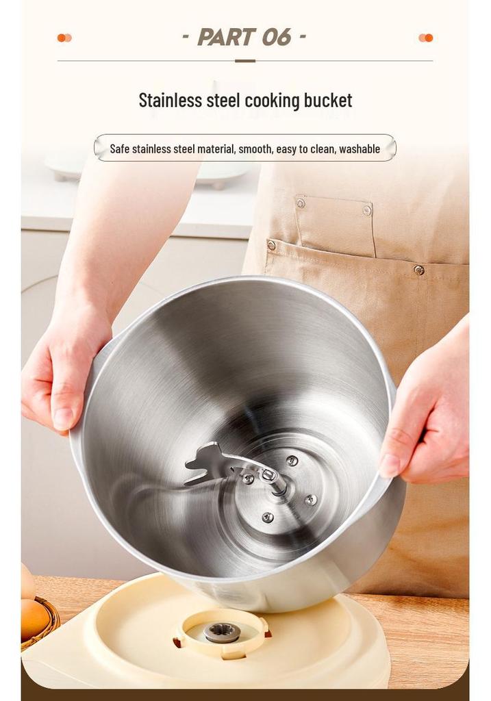 New Fully Automatic Stainless Steel Dough Kneader and Mixer with Timer