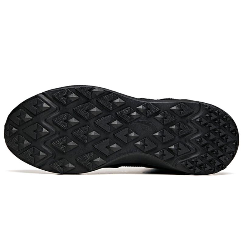 Anta Cushioned Anti-Slip And Wear-Resistant Warm High-Top Casual Shoes Men's Black Sneakers 112048986-2