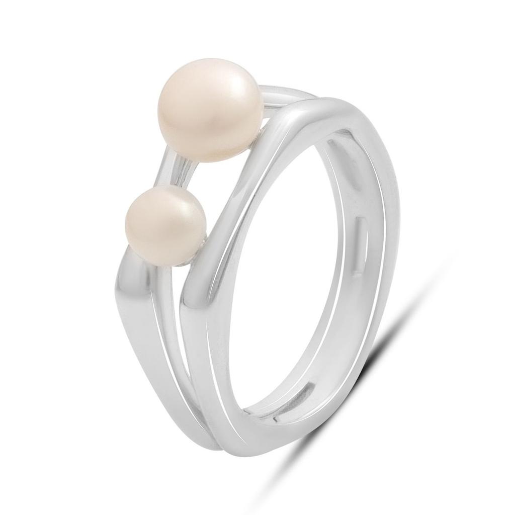 Silver Ring with Natural Pearl 2.5ct, Item Weight 4.99 G (2184362)