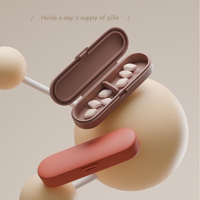 New Magnetic Pill Case Portable Mini Lucifuge Medicines Organizer Container for Purse Pocket Daily Travel Tablets Storage Holder