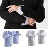 Unisex Striped Detachable Shirt Fake Cuff Sleeves Men And Women Decorative Fake Hand Sleeves Black Blue White False Wrist Cuffs
