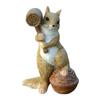 Resin Craft Squirrel Figurines Bonsai Decor Animal Statues for Fairy Garden Ornaments , with