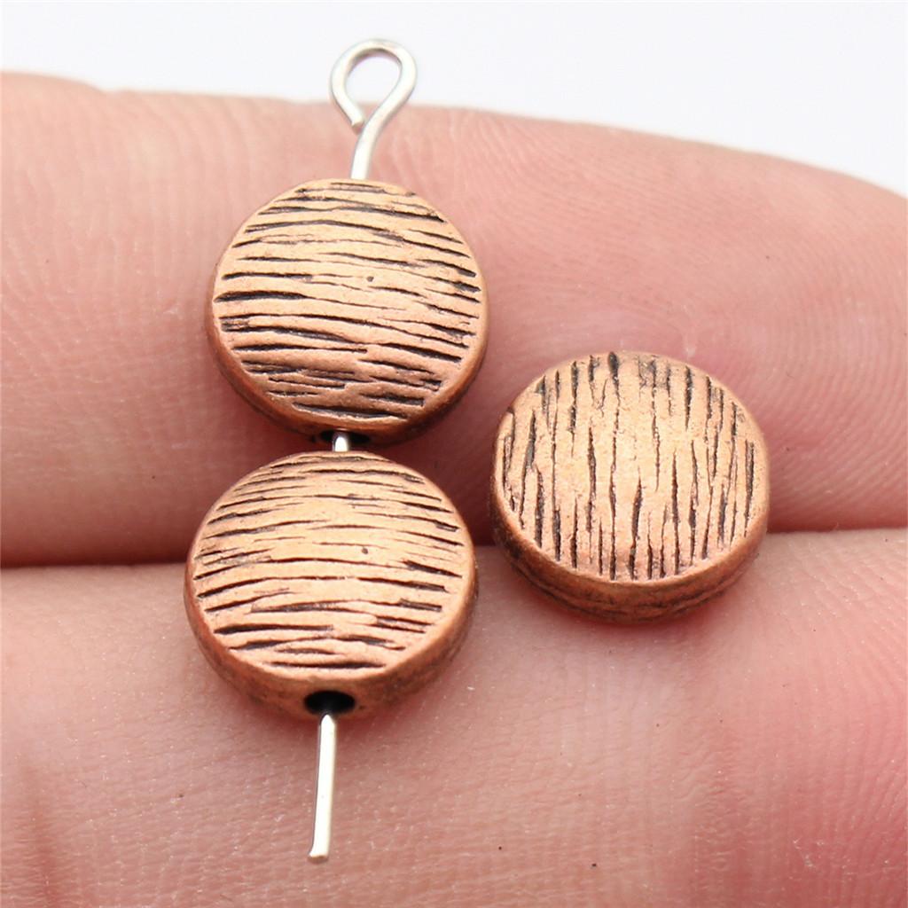 Twisted-Pattern Small-Hole Spacer Beads Mini Antique Bronze Silver Jewelry Making String Beads Separator