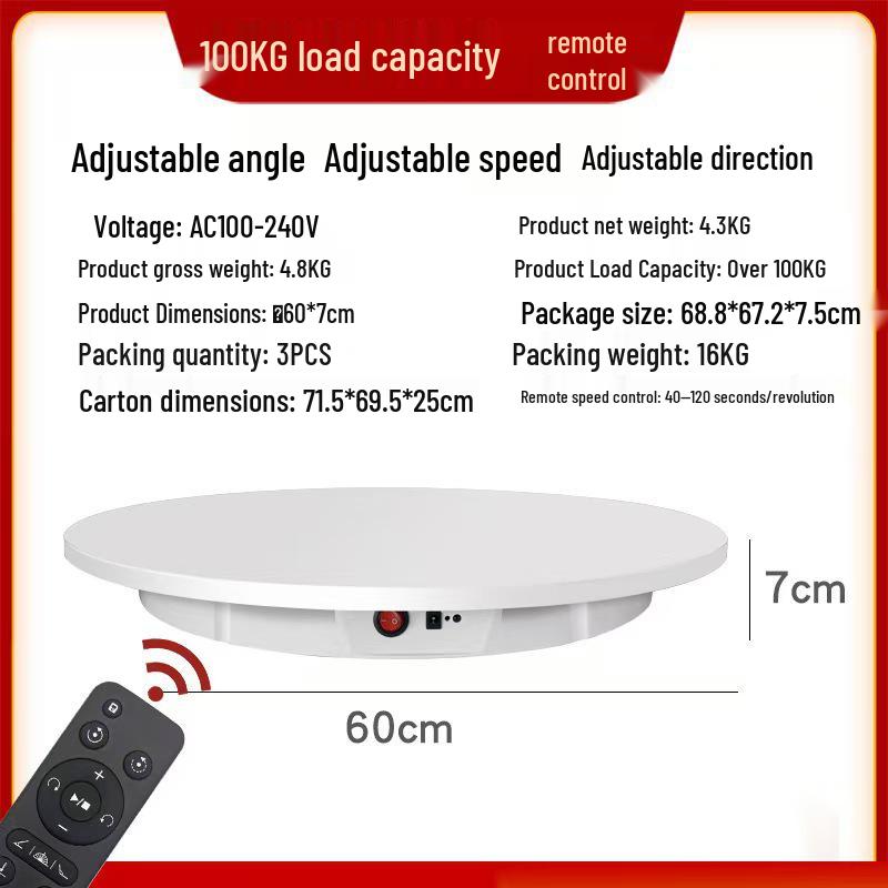 High-Capacity Electric Rotating Display Stand for Photography and Video