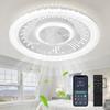 ZXhome 50cm Ceiling Fan, Two-in-One Fan, APPRemote Control, LED Ceiling Light with Fan, Daylight, Neutral White, Warm White, Stepless DimmingColor