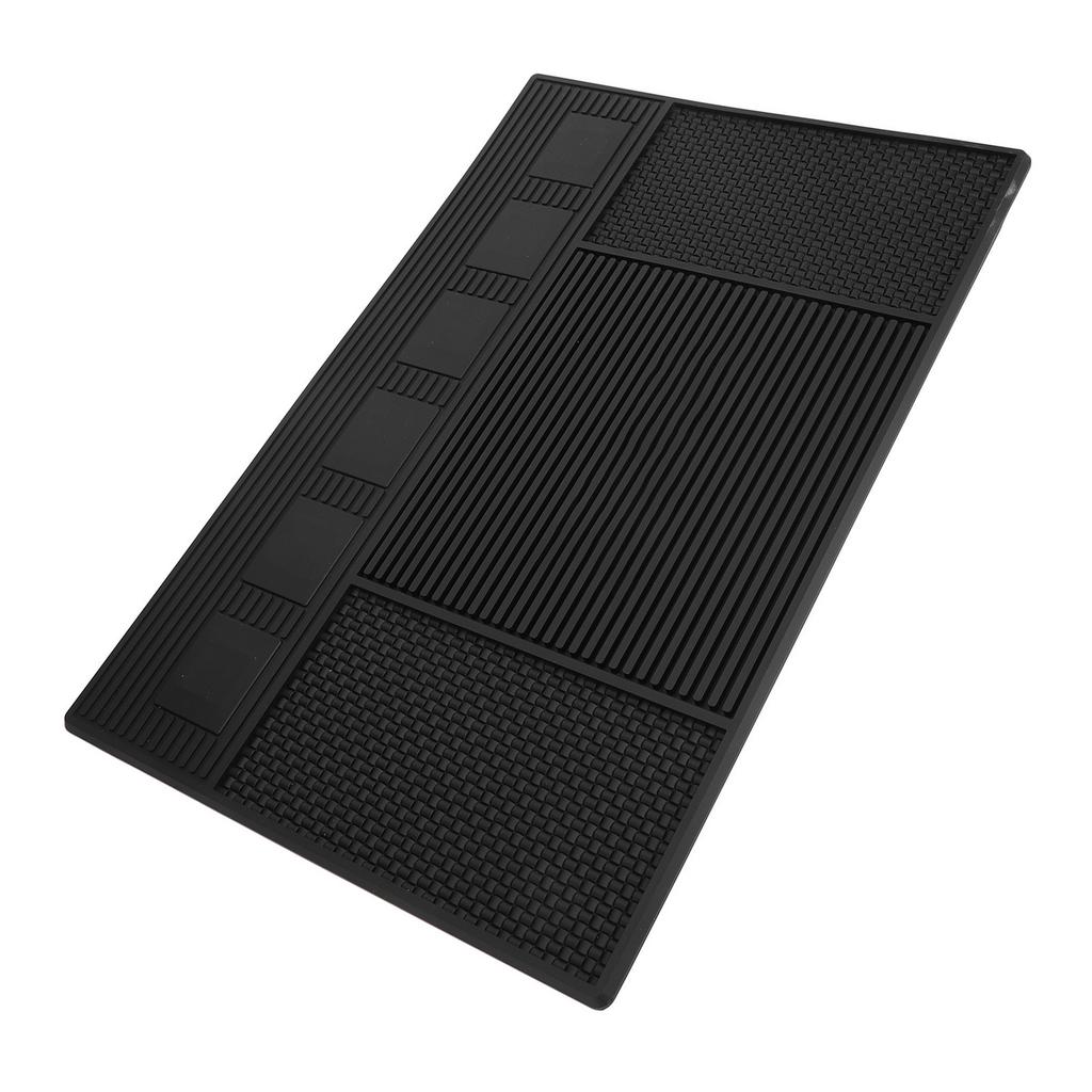 Barber Organized Mat Prevent Slip Silicone Barbershop Work Station Pad for Clippers Scissors
