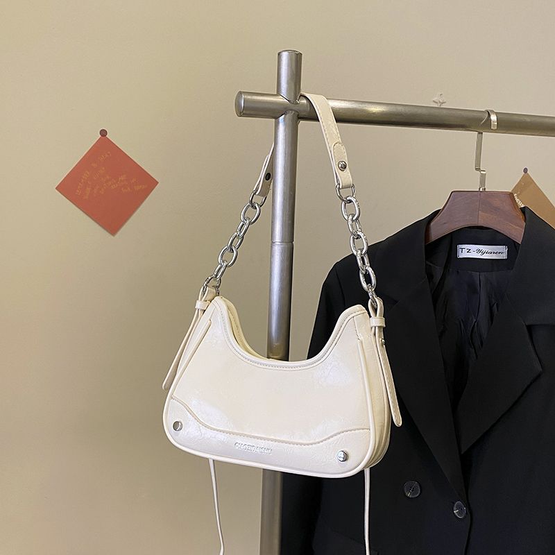 Underarm Bag Chain Fashion New Shoulder Premium Messenger Bag Black Silver Beige Temperament Mature