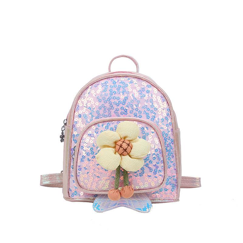 Cute Colorful Sequin Flower Girls Backpack For Kindergarten And Travel Activities
