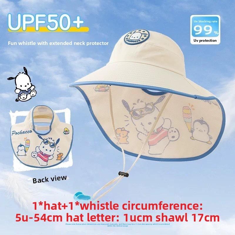 Childrens Sun Hat With Wide Brim For Uv Protection Breathable Cotton Summer Sunshade For Boys Girls