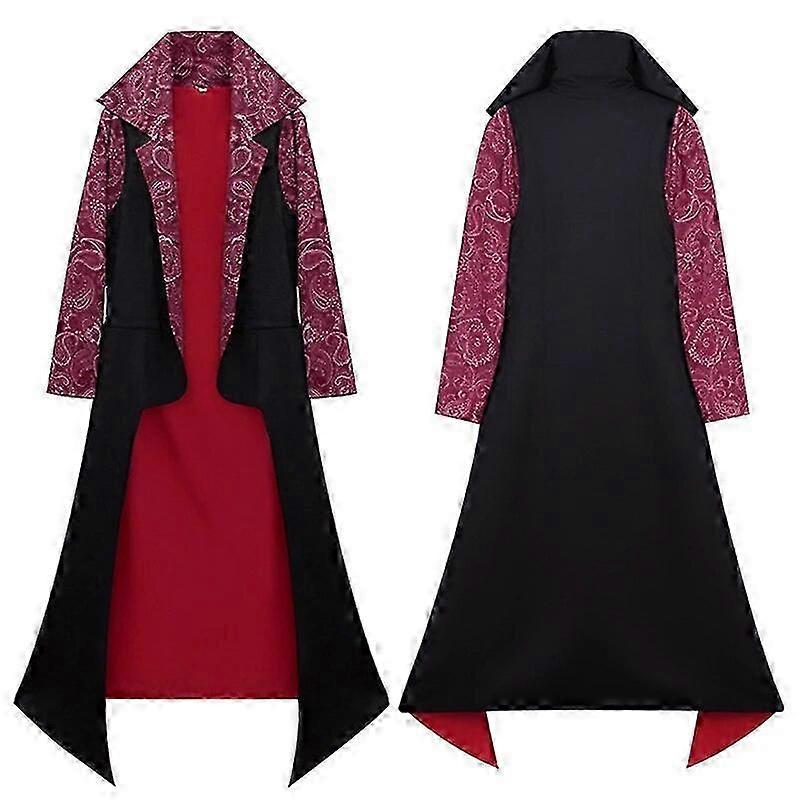 Costume Cosplay Anime Dracule Mihawk Adulto Maschile con Veste e Pantaloni per Festa di Carnevale di Halloween