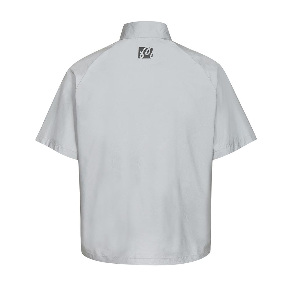 MALBON GOLF Performance Short Sleeve Anorak Light Gray (Man)
