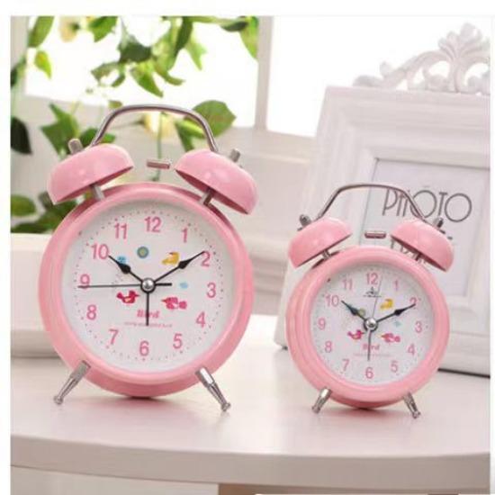 Creative and Fashionable Bedside Mute Simple Student Cartoon Alarm Clock Multifunctional Metal Children Luminous Small Watch