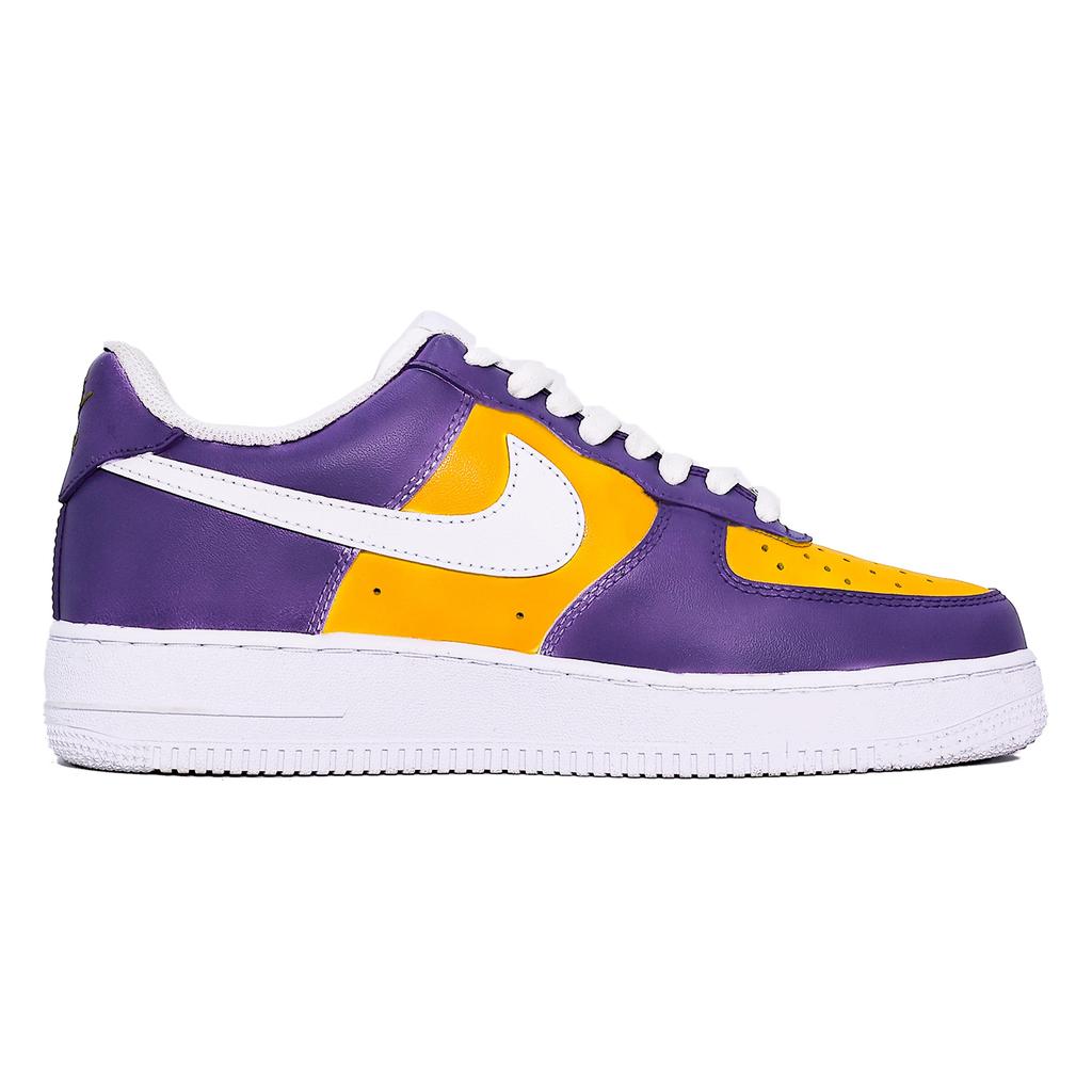 Nike Air Force 1 Abrasion Resistant Low top Skateboard Shoes Men's Purple Yellow CW2288-111(Team631- BAG)