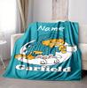 Custom Name Garfield Hug Flannel Blanket Throw Blanket Soft Warm Sofa Bed Home Decor Unique Gift