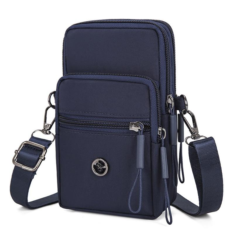 Women’s Mini Crossbody Phone Bag Waterproof Nylon Shoulder Bag Multi Pocket Small Messenger Purse Lightweight Travel Handbag