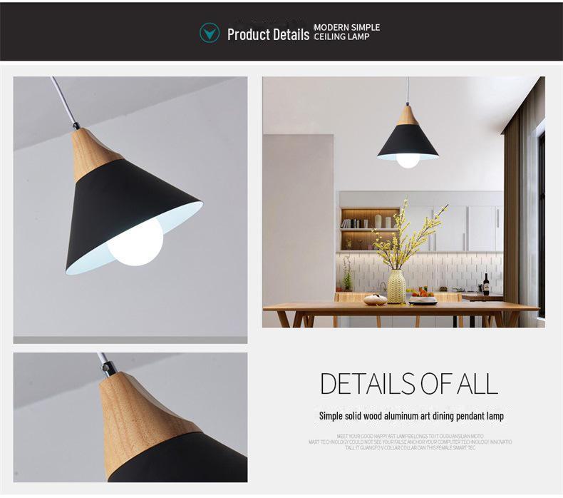 Luminária pendente LED criativa nórdica - Lustre de alumínio estilo europeu para bares e restaurantes