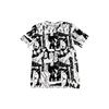 Graffiti Print Pullover Crew Neck T-Shirt Men Tops Black White DA9878-010