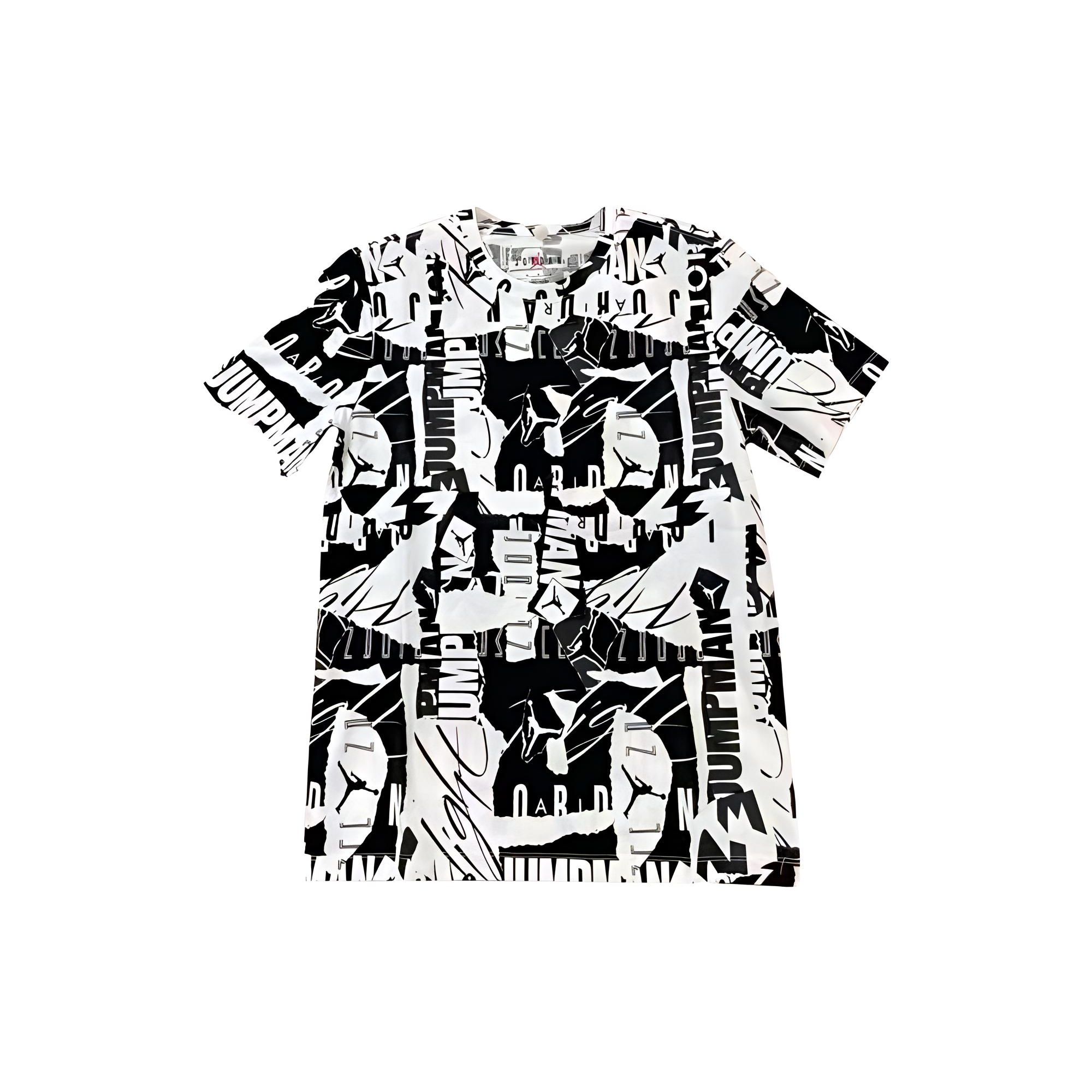 

Пуловер с принтом граффити Jordan, футболка с круглым вырезом, мужские топы, черный, белый цвет DA9878-010 XL