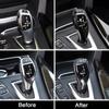 2PCS ABS Carbon Fiber Gear Shift Knob Cover Trim Panel Frame For BMW 1 2 3 4 Series F20 F21 F22 F23 F30 F31 F34 F35 F32 F33 F36