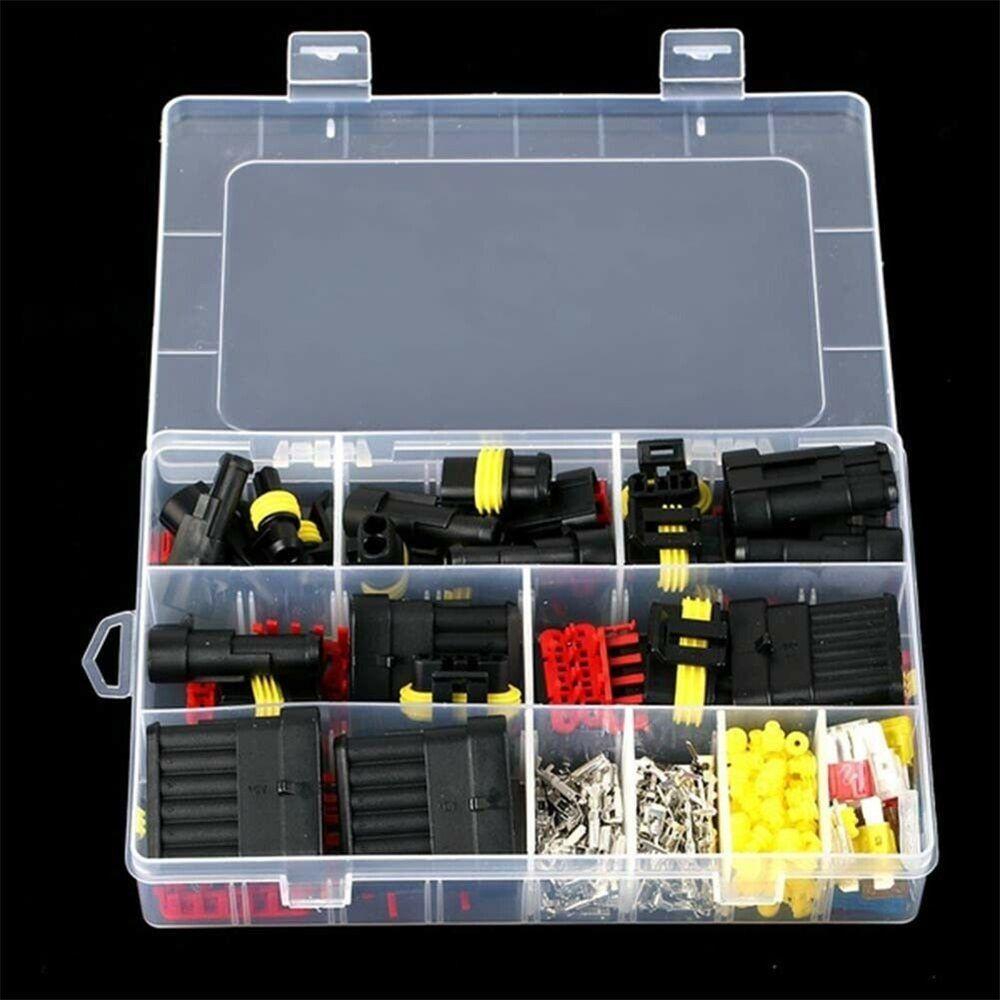 1/2/3/4 Pin Waterproof Connector Kit Electrical Wire Connector Plug  Truck Wiring