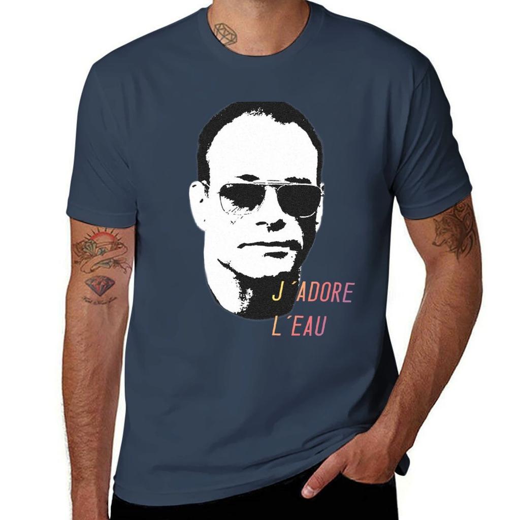 Jean Claude Van Damme Jadore leau TShirt Graphic Print Short Sleeve TShirt